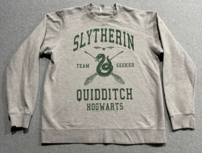 Гарри Поттер Хогвартс Слизерин толстовка команды искатель серый пуловер размер большой - Изображение 1 из 4