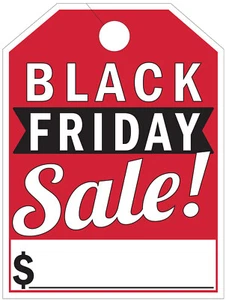 BLACK FRIDAY SALE MIRROR HANG TAGS - Picture 1 of 1