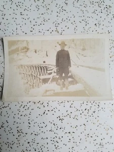 Vintage Real Picture of Ranger on RailRoad Tracks lot e - Picture 1 of 3