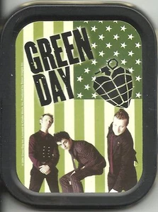 GREEN DAY flag 2004 oblong STASH TIN usa IMPORT official - no longer made - Picture 1 of 1