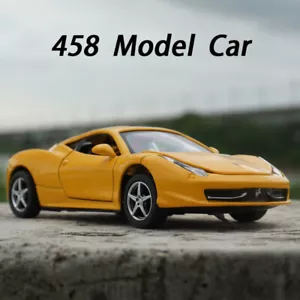 1:32 Ferrari 458 Italia SF90 Supercar Alloy Model Car Toy Diecasts Metal Casting - Foto 1 di 11