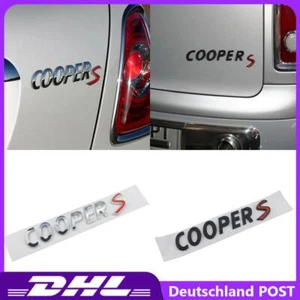 COOPER S Schriftzug Emblem Heckklappe Silber Schwarz Aufkleber für Mini Cooper S - Bild 1 von 12