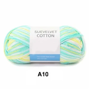 Dyeing Vibrant Color Cotton Yarn for Handcraft Gift Soft Cotton Knitting Yarn - Picture 1 of 22