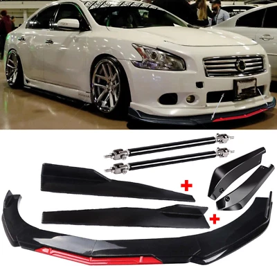Front Rear Bumper Lip Spoiler Splitter Body Kit Side Skirt For Nissan Maxima - Imagem 1 de 4