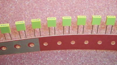 THOMSON QTY (100) .15uf 50V-63V 10% METALLIZED POLYESTER FILM CAPACITORS BF024D0154KDD