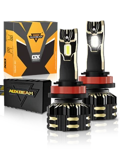 AUXBEAM Canbus H11 LED Headlight High or Low Beam Bulbs 120W 25000LM 6000K White - Picture 1 of 12