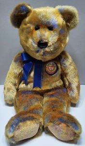 TY Beanie Buddies Clubby III. Como nuevo 13" con etiquetas Tush como nuevas. Caramel 2000 marrón-azul - Imagen 1 de 5