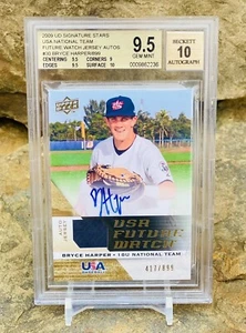 2009 UD Signature RC Bryce Harper USA RPA Autograph BGS 10 Auto 9.5 Upper Deck - Picture 1 of 5
