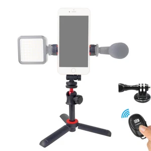 Extendable Selfie Stick Vlog Cell Phone Tripod Stand + Phone Mount Gopro Adapter - Picture 1 of 32