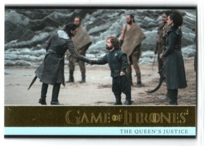 GAME OF THRONES SEASON 7 GOLD PARALLEL BASE INSERT 7 THE QUEEN'S JUSTICE 051/150