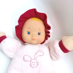 Edredón de felpa de juguete suave rosa Tesco Emmi con motivo de conejito de 10" - Imagen 1 de 3