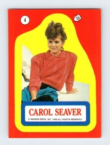 CAROL SEAVER 1988 Topps Growing Pains STICKER Trading Card #4 Tracey Gold B136