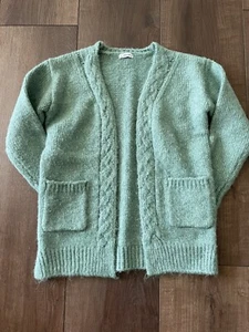 Mayoral Green Knit Cardigan Sweater Girls Size 8 - Picture 1 of 4