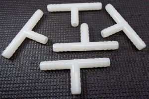 x5 ADAPTADOR DE MONTAJE DE CAMISETA BARB 3/8" MANGUERA DE AIRE AGUA TUBO NAILON TUFF-LITE - Imagen 1 de 4