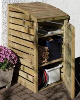 ROWLINSON GARDEN SUPPLIES LTD Wooden Garden Storage Shed Recycling Rowlinson Box Store 10 Year Guarantee