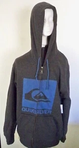 HERREN JUNGS QUIKSILVER REISSVERSCHLUSS KAPUZENPULLOVER/SWEATSHIRT GRAU MIT LOGO LANGARM NEU $ 60 - Bild 1 von 1