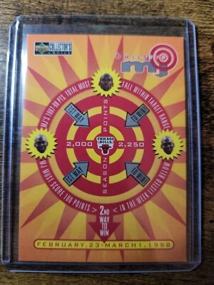 1997-98 UD Collector's Choice Michael Jordan MJ Bullseye #B8 Chicago Bulls HOF - Image 1 of 2