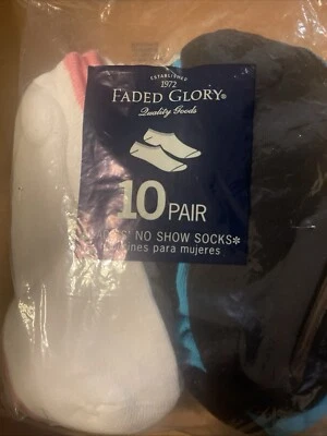 10 pares de calcetines Faded Glory para mujer talla 4-10 Foto 1 de 4