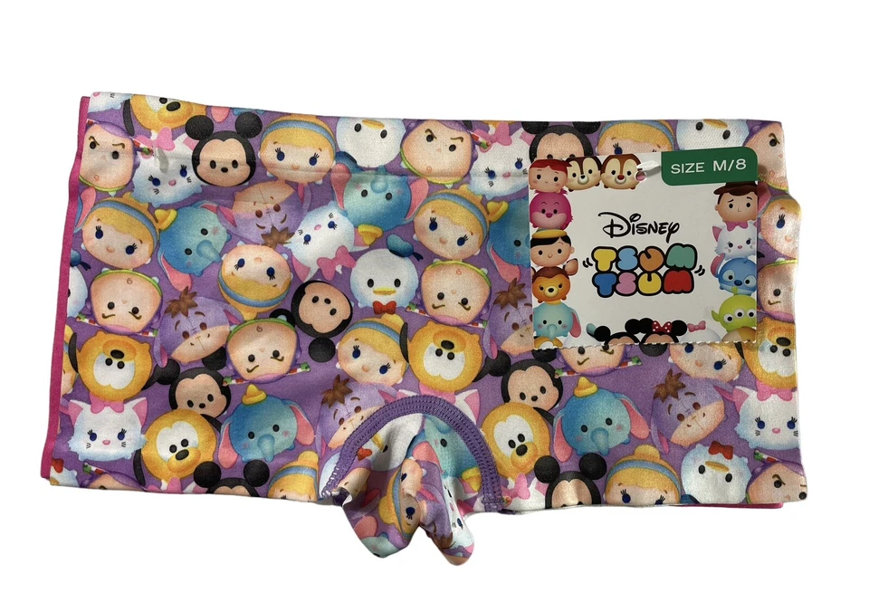 Disney Tsum Tsum Niñas Talla 8 Mediana Sin Costuras Paquete de 2 Dibujos Animados Ropa Interior Nuevo Foto 1 de 4