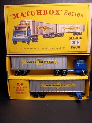 Matchbox M9-A Interstate Double Freighter 1962 in knackiger Original D2 Box - Bild 1 von 4