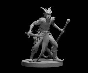 Tiefling Male Hexblade Warlock for D&D Dungeons and Dragons Pathfinder DND Mini - Picture 1 of 1