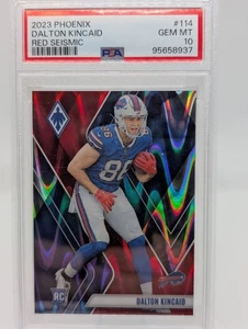 2023 Panini Phoenix - Rookies Dalton Kincaid #114 Red Seismic /199 (RC) - PSA 10 - Bild 1 von 2