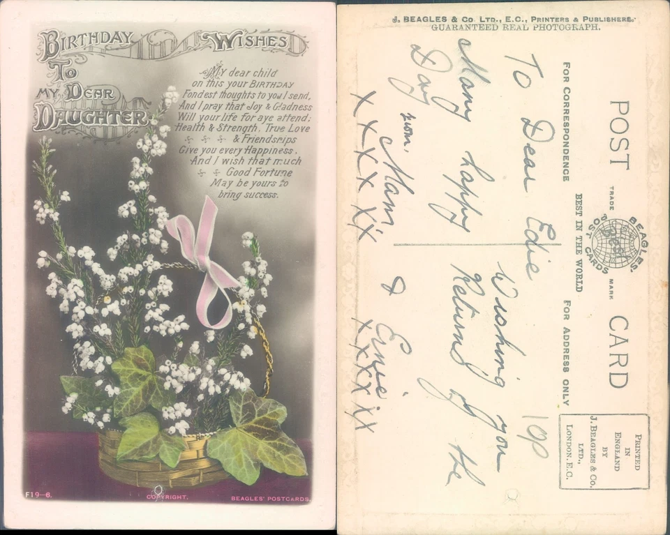 Birthday wishes with flowers J Beagles Co Ltd Floral Gardens Greetings - Image 1 of 1