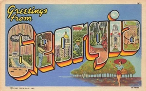 Postcard Large Letter Greetings from Georgia GA 1948 - Picture 1 of 2