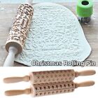 Elements Pattern Christmas Rolling Pin 3D Decorative Embossed Rolling Pin