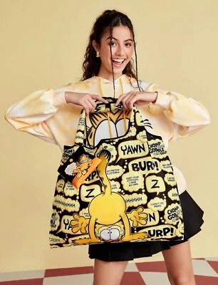 New 20” GARFIELD Handbag CUTE BUTT Purse Tote ORANGE Travel ATTITUDE Hobo Bag - Image 1 of 4