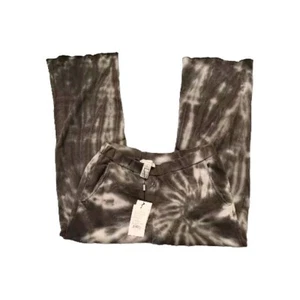 Something Navy Green Combo Tie Dye Wide Leg Sweatpants Size Large NWT $115 - Picture 1 of 8