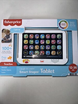 Tablet Fisher-Price Fisher Price rir e aprender estágios inteligentes iluminar dourado - Imagem 1 de 4