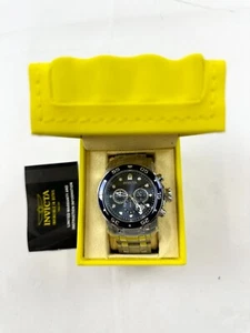 Invicta Pro Diver 0700 Watch Mens Silver Stainless Steel Blue Dial Chronograph - Picture 1 of 9