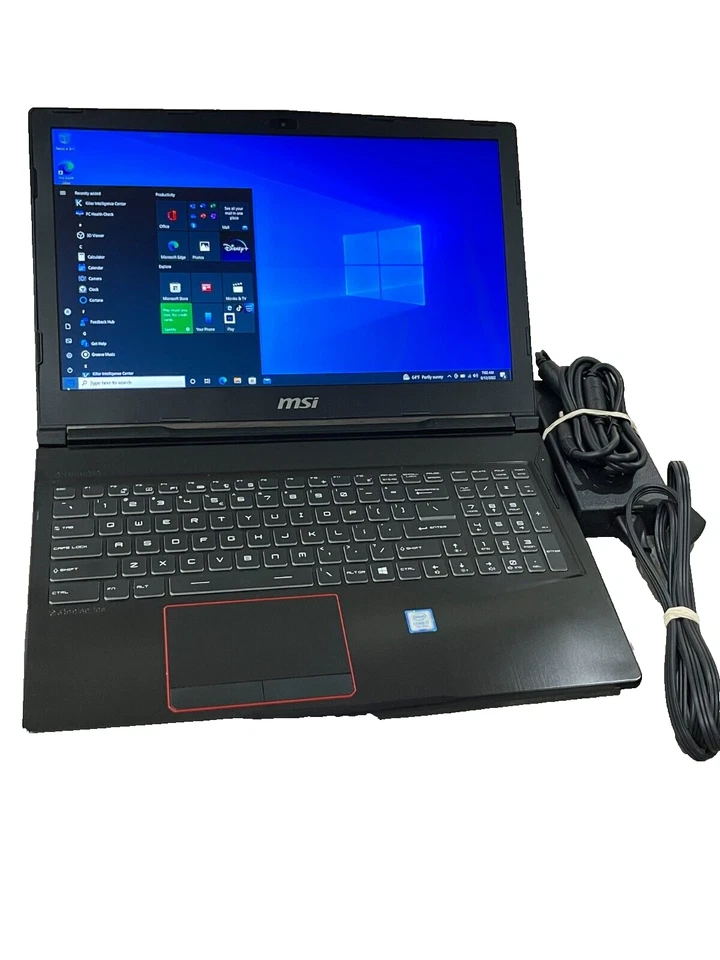 MSI GL63VR Intel i7-7700HQ Quad-Core 2.8GHz 32GB DDR4 512 SSD GTX 1060 Gaming - Image 1 of 4