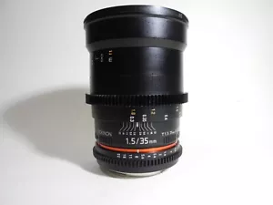 Rokinon Cine DS Dual Scale 35mm T1.5 AS UMC II lens for Canon EF mount. Read! - Picture 1 of 12