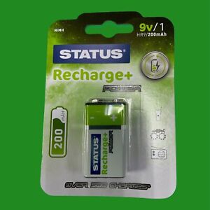 2x 9v Rechargeable NiMH Batteries, HR9, 200mAh, Ni-Mh