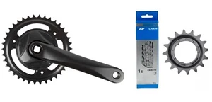 Shimano Nexus Fahrrad Kette + 38 Z 4 Kant Naben Alu Kurbel Schwarz+Wunsch Ritzel - Picture 1 of 4