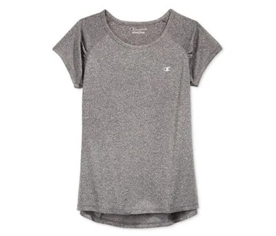 Champion Little Girls High-Low Hem T-Shirt Granite Gray Heather Size 6X - NWT - Image 1 of 2