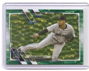 2021 Topps Update Elieser Hernández Green Foilboard Insert Card /499 Marlins - Picture 1 of 2