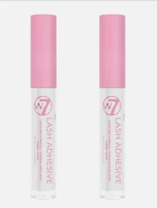 W7 adhesivo para pestañas pegamento transparente/negro látex cepillo delgado libre 4 ml - Imagen 1 de 14