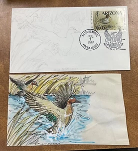 1988 AZ Duck stamp JW Sexton Hand painted artist proof, unfinished 1 of a kind - Picture 1 of 3