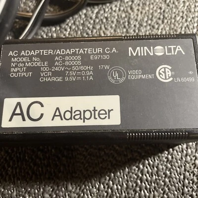 Minolta AC Power Adapter AC-8000S for Camcorder - Image 1 of 3