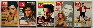 TV GUIDES with ELVIS COVERS & STORIES      QTY 5       1983-1985-1988-1989-1997  - Picture 1 of 6