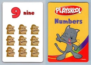 9 / Nine Monkeys - Numbers Math Pre K-K Flash Card - Picture 1 of 1