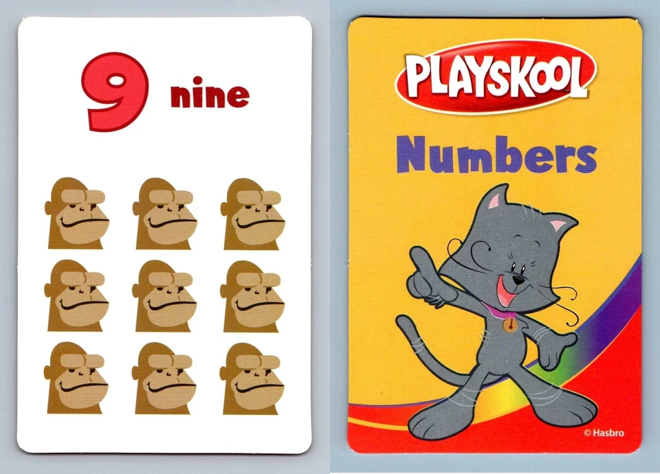 9 / Nine Monkeys - Numbers Math Pre K-K Flash Card - Image 1 of 1