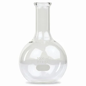 PYREX 4060-1L, 1L Long Neck Boiling Flask, Flat BTM, Tooled Mouth (Single) - Picture 1 of 1