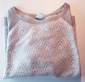 AVA & VIV Women's Gray Long Sleeve Shirt Size X - Picture 1 of 6