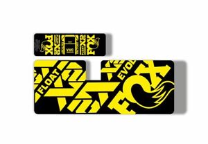 FOX Float X2 2021 Rear Shock Suspension Sticker Factory Decal Kit Adhesiv Yellow