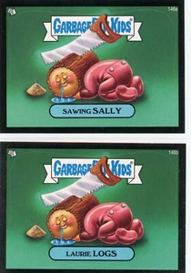 Garbage Pail Kids 2013 BNS3 sierra Sally & Laurie Logs 146a/b bordes negros - Imagen 1 de 1