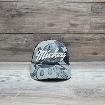 Gorra Mickey Mouse Ajustable Snapback Gris Bordado Logo Juventud Disney  Foto 1 de 4